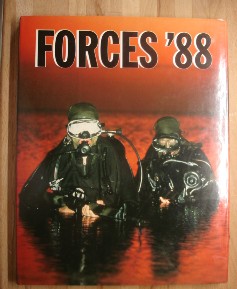 Lindo, Lloyd. 'Forces '88'. Hardcover book, Marshall Cavendish, 1987, 144 pages about the armed forces in 1988, particularly looking at terrorist weaponry at that time, and the US Sixth Fleet amongst other topics. Price &pound;8.25, not including p&p, which is Amazon's standard charge, currently &pound;2.75 for UK customers, more for overseas buyers)